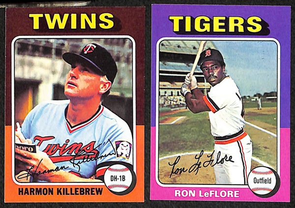 Assortment of Hostess & Topps Baseball Cards from 1971-1979 w. 1975 Mini Hank Aaron