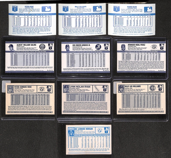 Lot of 44 - Kellogg's Baseball Cards from 1970-1980 w. Pete Rose