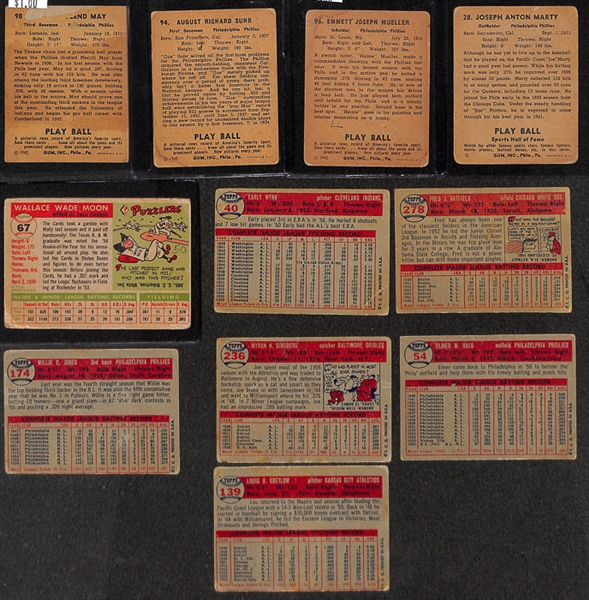 Approximately 200 1940-1969 Play Ball & Topps Baseball Cards