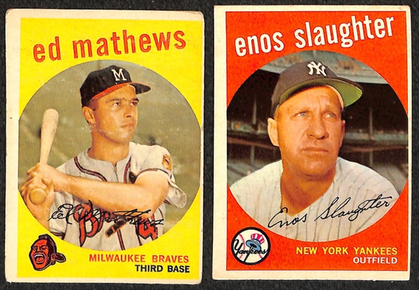 Assorted Lot of 700+ 1959 Topps Baseball Cards w. Yogi Berra x3 & 18 High Numbers