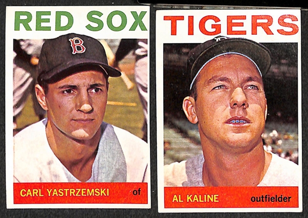  Assorted Lot of 550+ 1964 Topps Baseball Cards w. Carl Yastrzemski