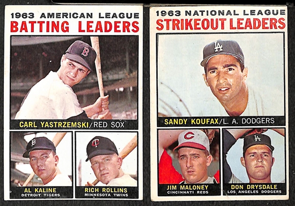  Assorted Lot of 550+ 1964 Topps Baseball Cards w. Carl Yastrzemski