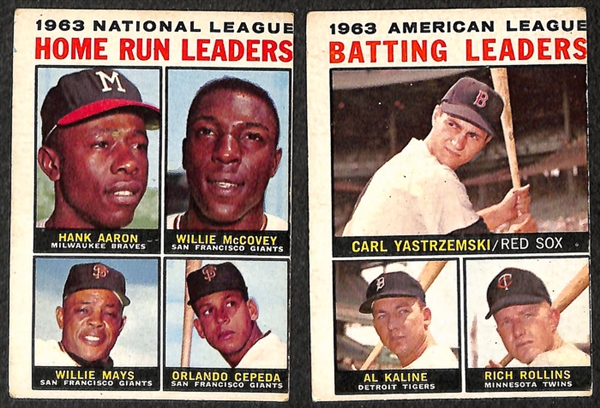  Assorted Lot of 550+ 1964 Topps Baseball Cards w. Carl Yastrzemski