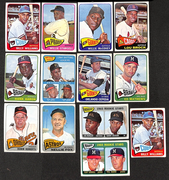 Assorted Lot of 300+ 1965 Topps Baseball Cards w. Hank Aaron