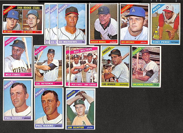 Lot detail assorted lot of 550 1966 1967 topps baseball cards w