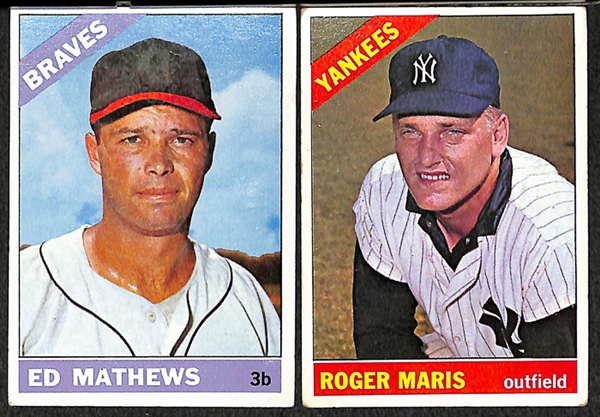 Assorted Lot of 550+ 1966 & 1967 Topps Baseball Cards w. Don Sutton Rookie Card