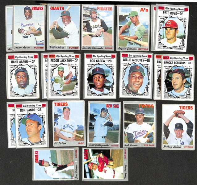  Assorted Lot of 750+ 1969 & 1970 Topps Baseball Cards w. Hank Aaron