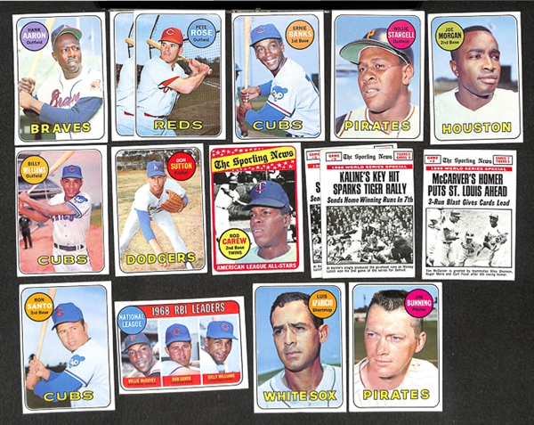 Assorted Lot of 750+ 1969 & 1970 Topps Baseball Cards w. Hank Aaron