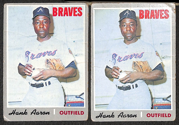  Assorted Lot of 750+ 1969 & 1970 Topps Baseball Cards w. Hank Aaron