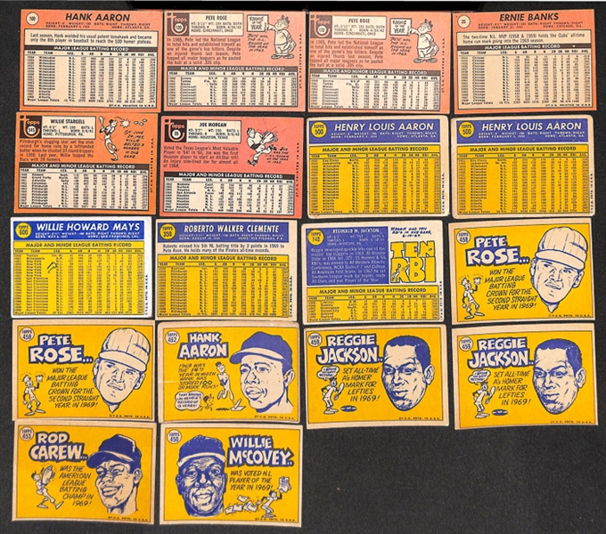  Assorted Lot of 750+ 1969 & 1970 Topps Baseball Cards w. Hank Aaron