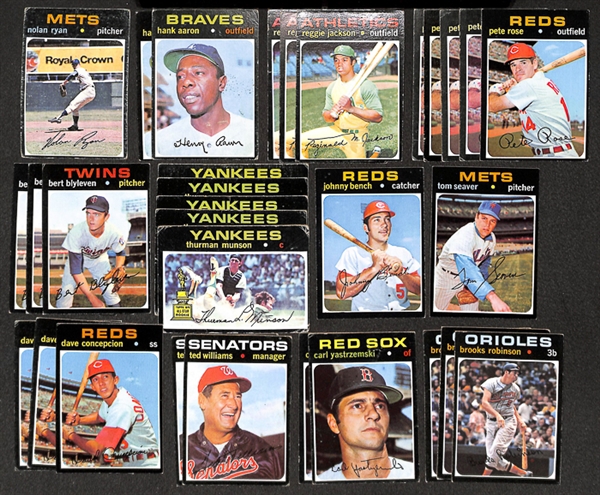 Assortment of Approximately 1000 1971 Topps Baseball Cards w. Nolan Ryan
