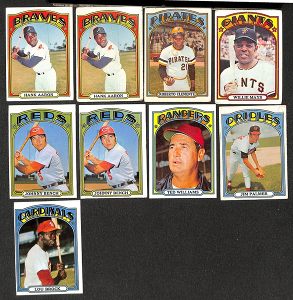 Assortment of Approximately 1000 1972 Topps Baseball Cards w. Hank Aaron