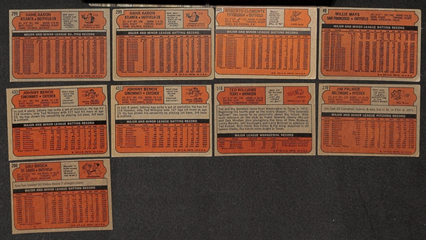 Assortment of Approximately 1000 1972 Topps Baseball Cards w. Hank Aaron