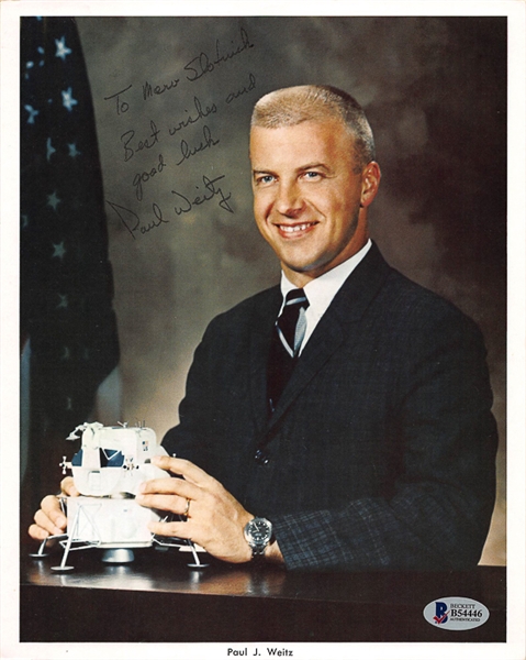 Lot of (4) 8x10 NASA Photo Cards - Paul Weitz, Charles Conrad, Margaret Seddon, and Anna Fisher  (Beckett or JSA COAs)