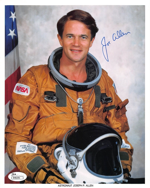 Lot of (4) 8x10 NASA Photo Cards - Joseph Allen, Kathryne Sullivan, Richard Covey, Rick Hauck (Beckett or JSA COAs)