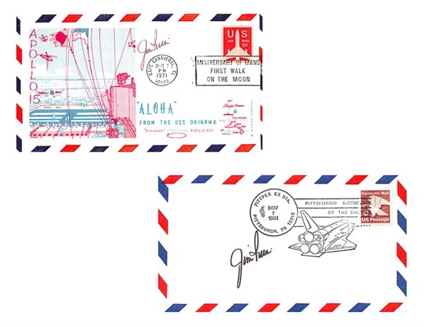 Lot of (2) Jim Irwin (Astronaut on Apollo 15) Signed First Day Covers (Beckett COA)