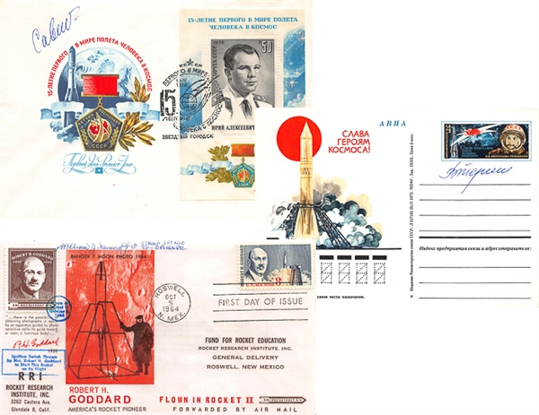 Lot of 3 Autographed Space First Day Covers (Beckett COAs) - Inc. 1st and 2nd Women in Space (Russian Cosmonauts Savitskaya and Tereshkova) and Space Artist William Numeroff