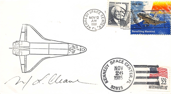 Lot of (5) Signed Space or NASA Related FDCs (Inc. George Nelson and Mary Cleave)