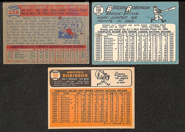 Lot Of 3 Brooks Robinson Topps Cards w. 1957 Topps RC