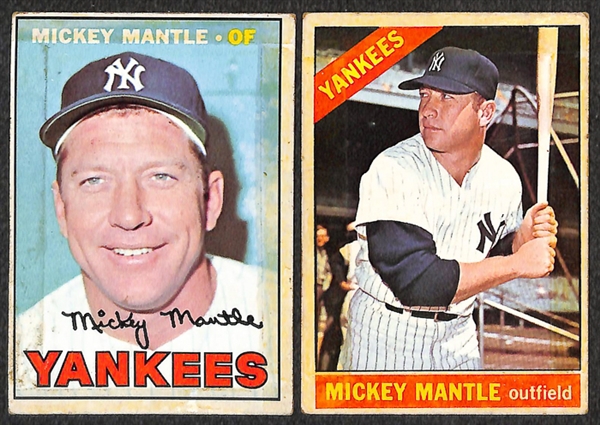 Lot Of 13 Mickey Mantle & Roger Maris Cards & Coins
