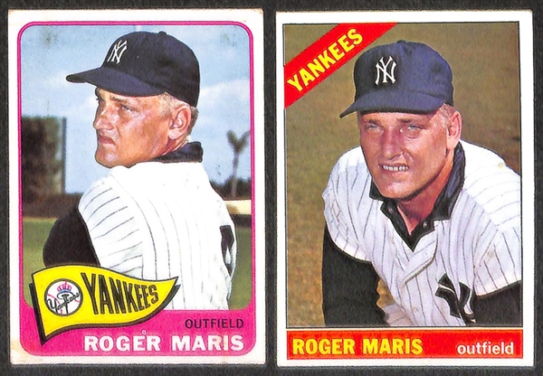 Lot Of 13 Mickey Mantle & Roger Maris Cards & Coins