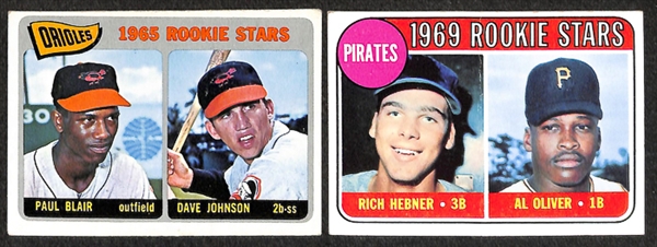 Lot Of 7 1960's Topps Rookie Cards w. Reggie Jackson