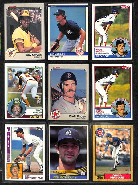 Binder Of Assorted Baseball Cards 1960s-90s (500+) w. Boggs RC