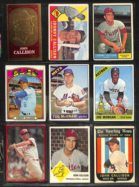 Binder Of Assorted Baseball Cards 1960s-90s (500+) w. Boggs RC
