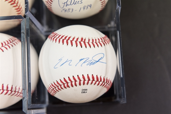 Lot Of 7 Phillies Signed Baseballs w. Darren Daulton