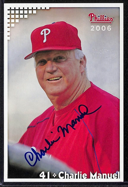 Lot Of 55 Phillies Signed 4x 6 Photos & Cuts w. Manuel/Green/Joseph