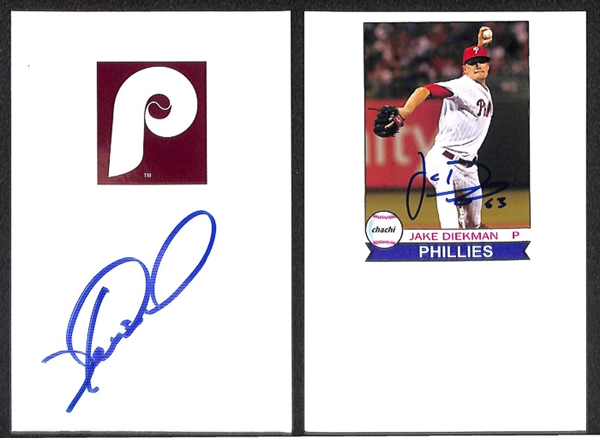 Lot Of 55 Phillies Signed 4x 6 Photos & Cuts w. Manuel/Green/Joseph