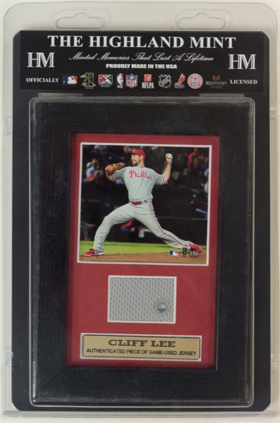 Lot Of 4 Phillies Game Used Relic Plaques w. Utley & Lee