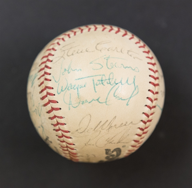 1970s-80s Phillies Team Signed Baseball w. Steve Carlton