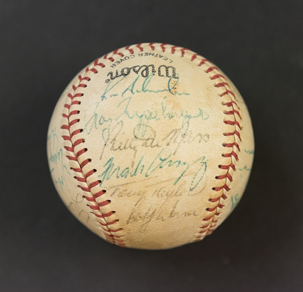 1970s-80s Phillies Team Signed Baseball w. Steve Carlton