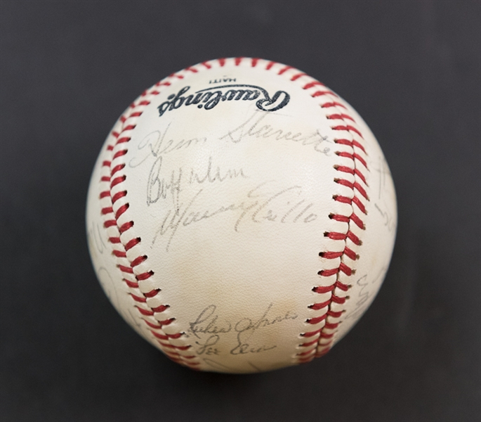 1980s Phillies Team Signed Baseball w. Schmidt/Rose/Espinosa