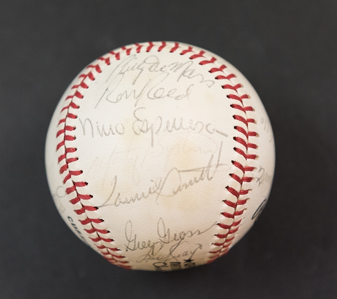 1980s Phillies Team Signed Baseball w. Schmidt/Rose/Espinosa