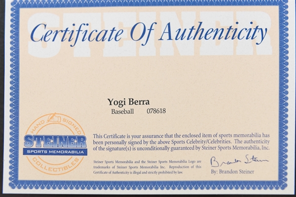 Yogi Berra Signed Baseball - Steiner COA