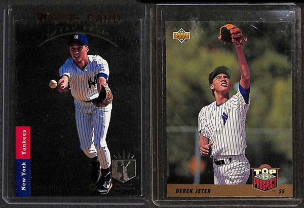 Lot Of 7 Derek Jeter Rookie Cards w/ 1993 Upper Deck SP