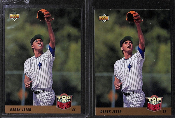 Lot Of 7 Derek Jeter Rookie Cards w/ 1993 Upper Deck SP