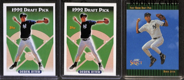 Lot Of 7 Derek Jeter Rookie Cards w/ 1993 Upper Deck SP