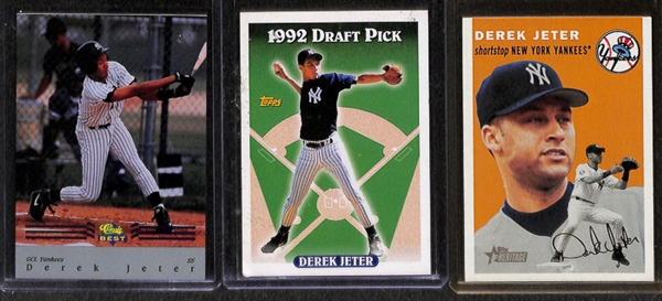 Lot Of 19 Derek Jeter Rookie & Insert Cards w. Topps Gold RC