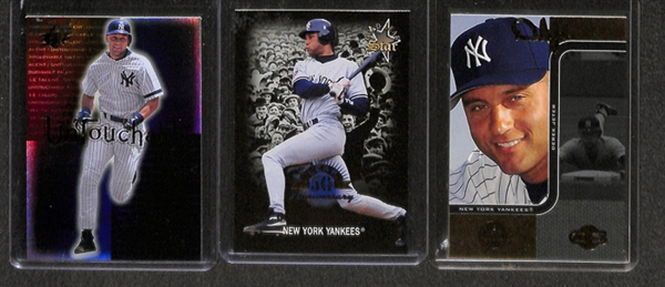 Lot Of 19 Derek Jeter Rookie & Insert Cards w. Topps Gold RC