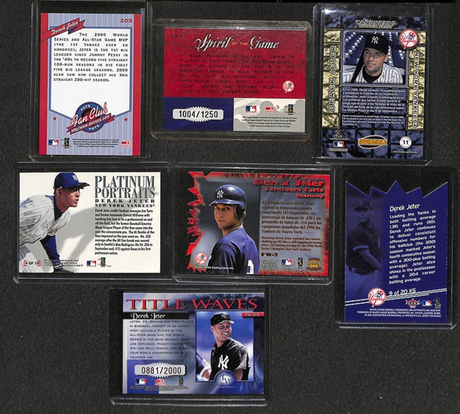 Lot Of 19 Derek Jeter Rookie & Insert Cards w. Topps Gold RC