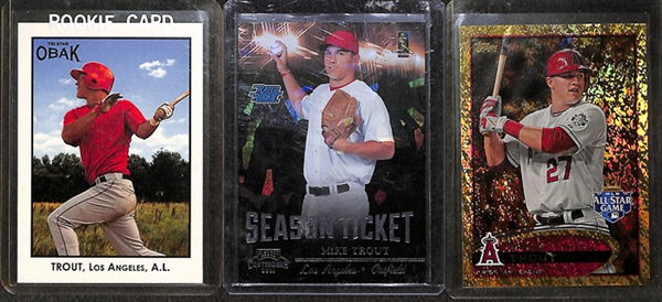 Lot Of 15 Mike Trout & Bryce Harper Rookie & Insert Cards