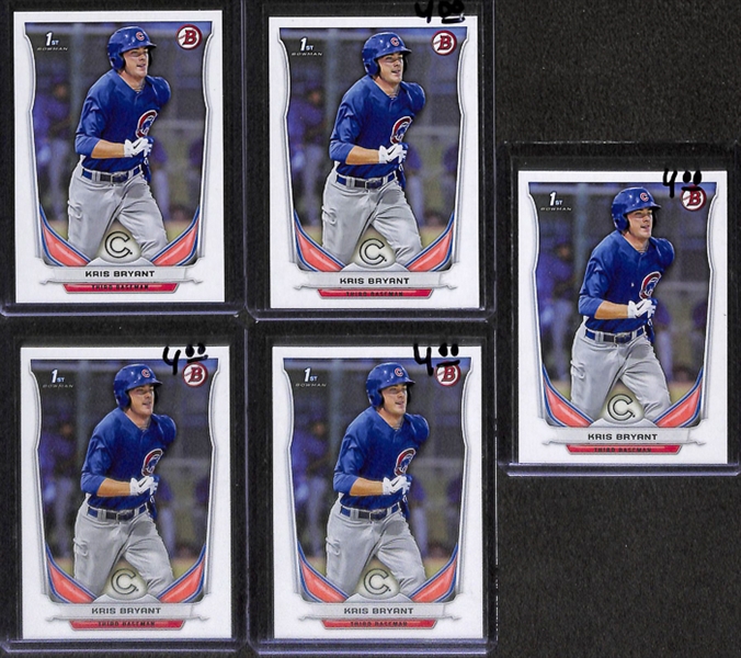 Lot Of 23 Kris Bryant Rookie Cards