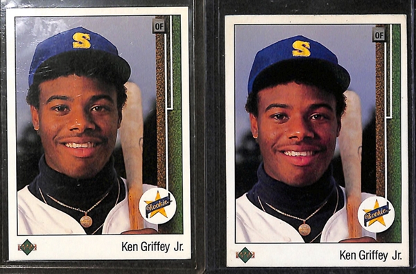 Lot Of 8 Ken Griffey Jr Rookie Cards w. 1989 Upper Deck