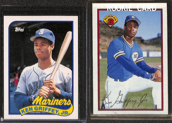 Lot Of 8 Ken Griffey Jr Rookie Cards w. 1989 Upper Deck