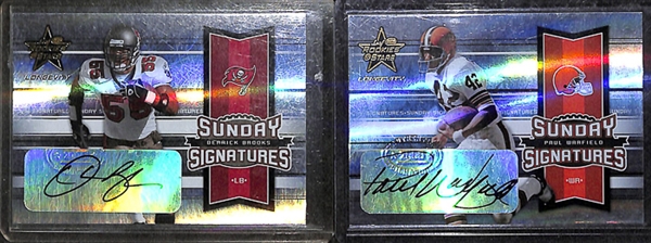 Lot Of 12 Football Stars Autograph Cards w. Sayers & Largent