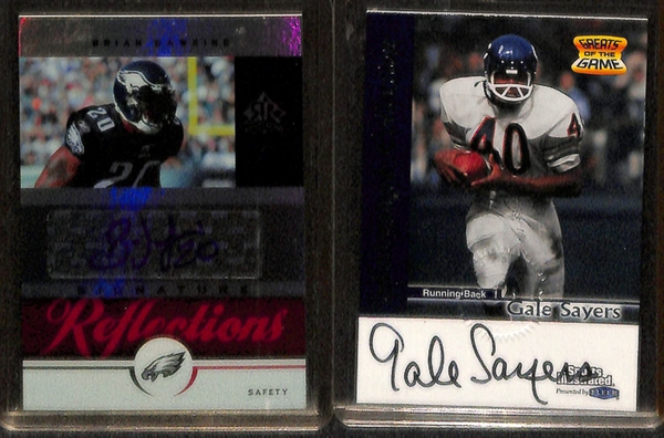 Lot Of 12 Football Stars Autograph Cards w. Sayers & Largent