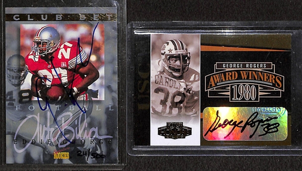 Lot Of 12 Football Stars Autograph Cards w. Sayers & Largent